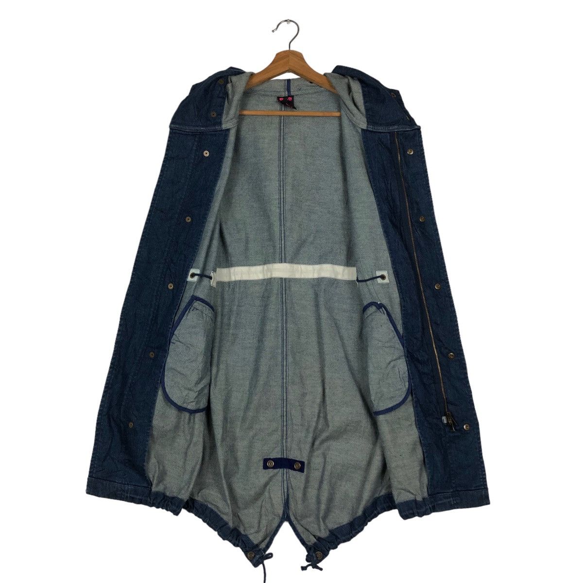 Japanese Brand 🔥Fish Tail Denim Parka Jacket X-Girl Japan Bondage Biker Size US M / EU 48-50 / 2 - 14 Thumbnail