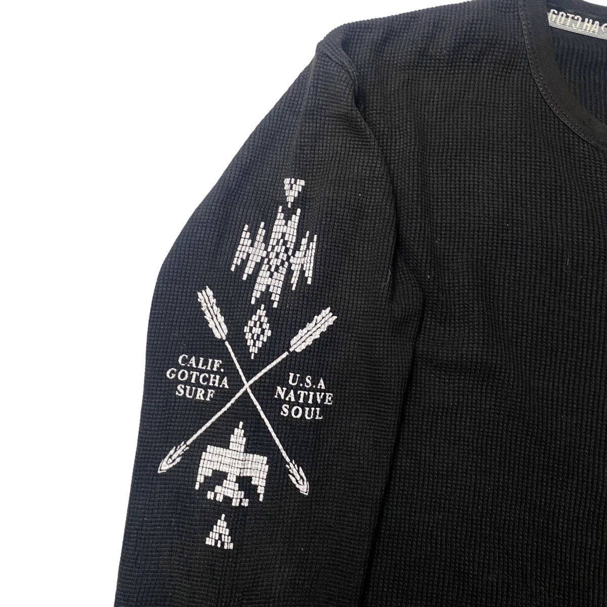If Six Was Nine 2000's Gotcha Poem Ethnic Thermal Longsleeve Size US XL / EU 56 / 4 - 6 Thumbnail