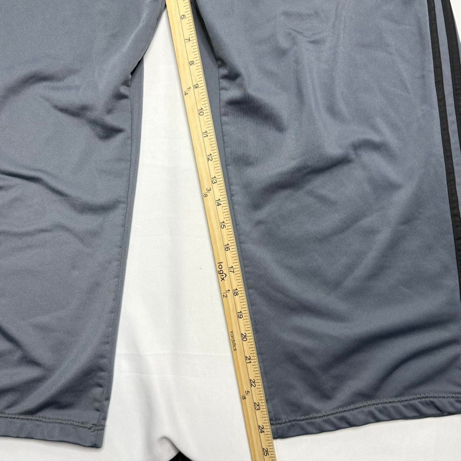 Adidas Adidas Grey Track Pants With Black Stripes Size XL Size US 41 - 8 Thumbnail