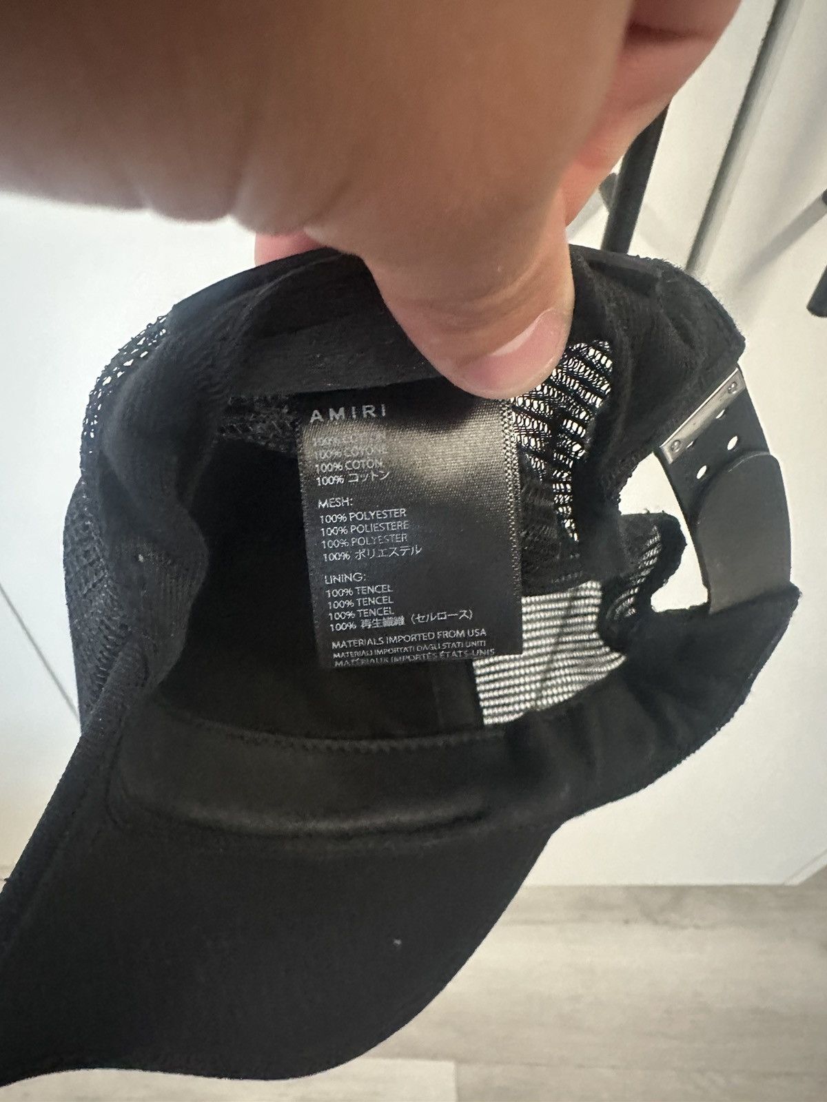 Amiri Amiri Black Trucker Hat Logo Size ONE SIZE - 6 Thumbnail