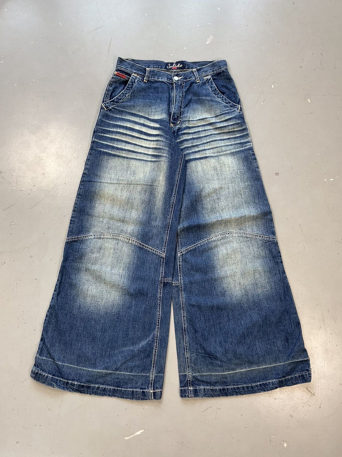 JNCO × Southpole × Vintage Vintage solido baggy fit SpellOut big pocket denim Size US 31 - 1 Thumbnail
