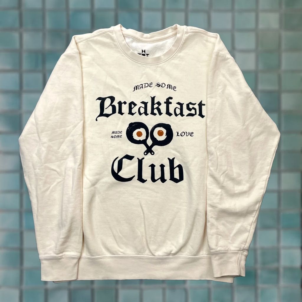 Vintage Kacey Musgraves Sweatshirt Womens Small Beige Breakfast Club Graphic Print Lined Sweatshirt Size S / US 4 / IT 40 - 1 Thumbnail