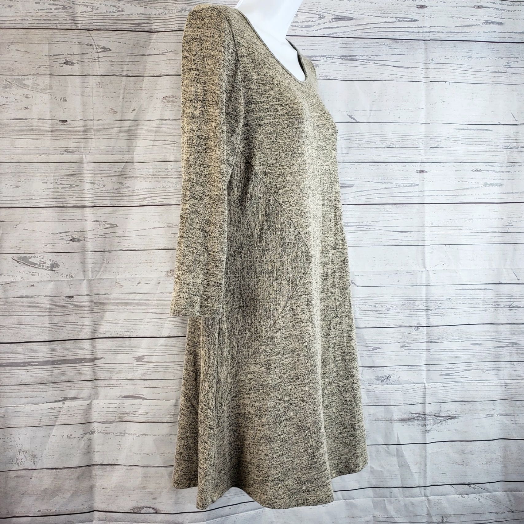 Vintage Comfy USA Womens Tunic Top 3/4 Sleeve Rayon Blend M Tan Brown Shirt Womens Medium Tunic Size M / US 6-8 / IT 42-44 - 3 Thumbnail