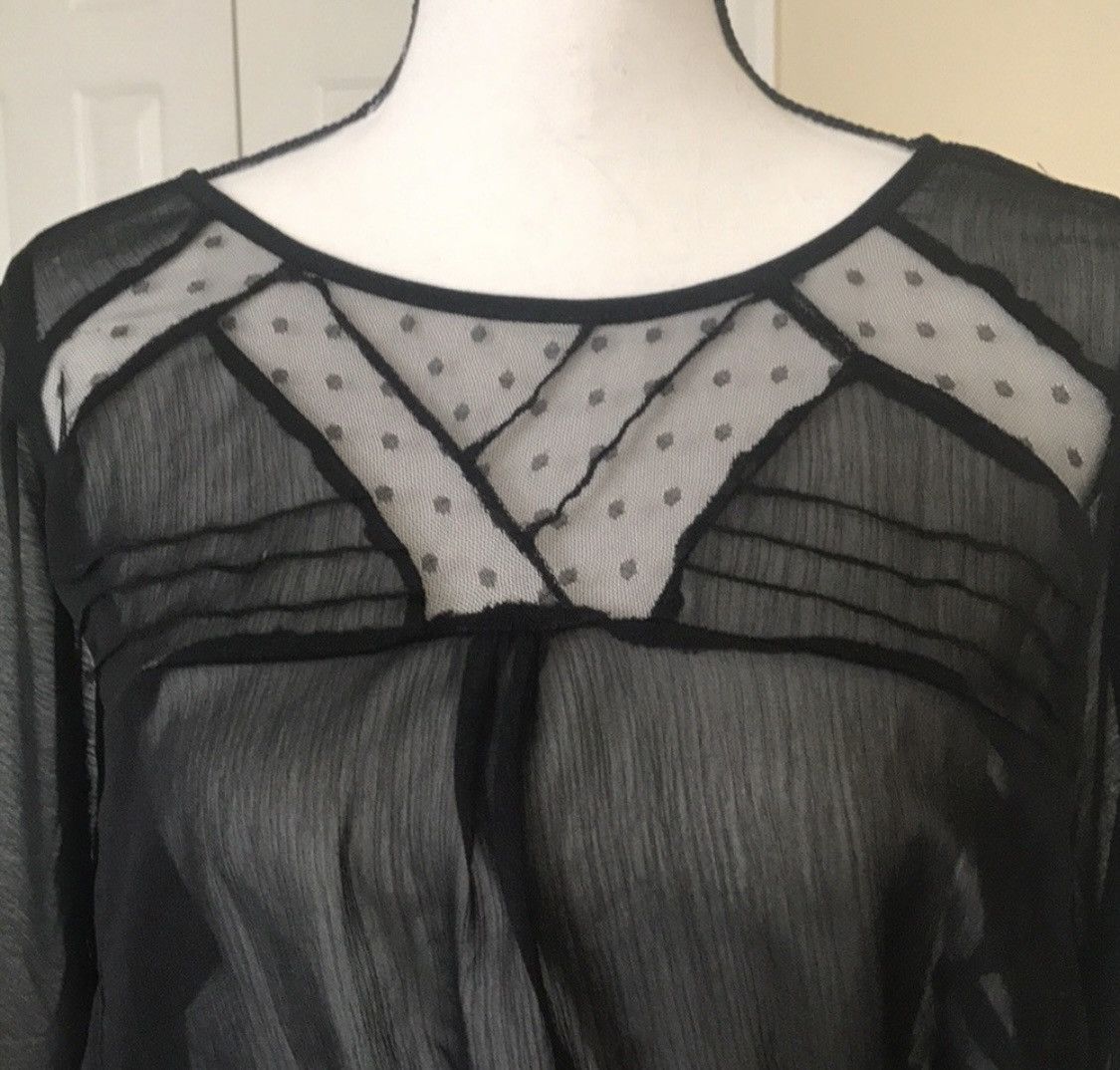 Other DOLLHOUSE 3/4 SLEEVE SHEER BLOUSE TOP Size M / US 6-8 / IT 42-44 - 2 Thumbnail