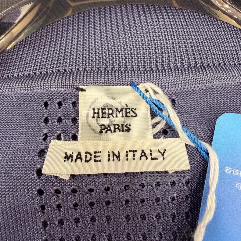 Hermes Hermes Purple Silk Cut-Out Harness Element Top Size XXS / US 00 / IT 34 - 3 Thumbnail