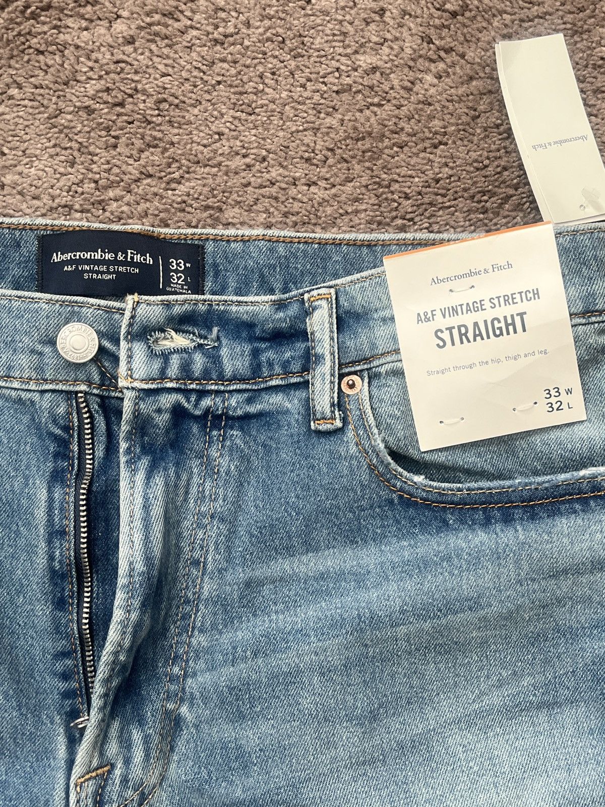 Abercrombie & Fitch Straight Jeans Size US 33 - 2 Thumbnail