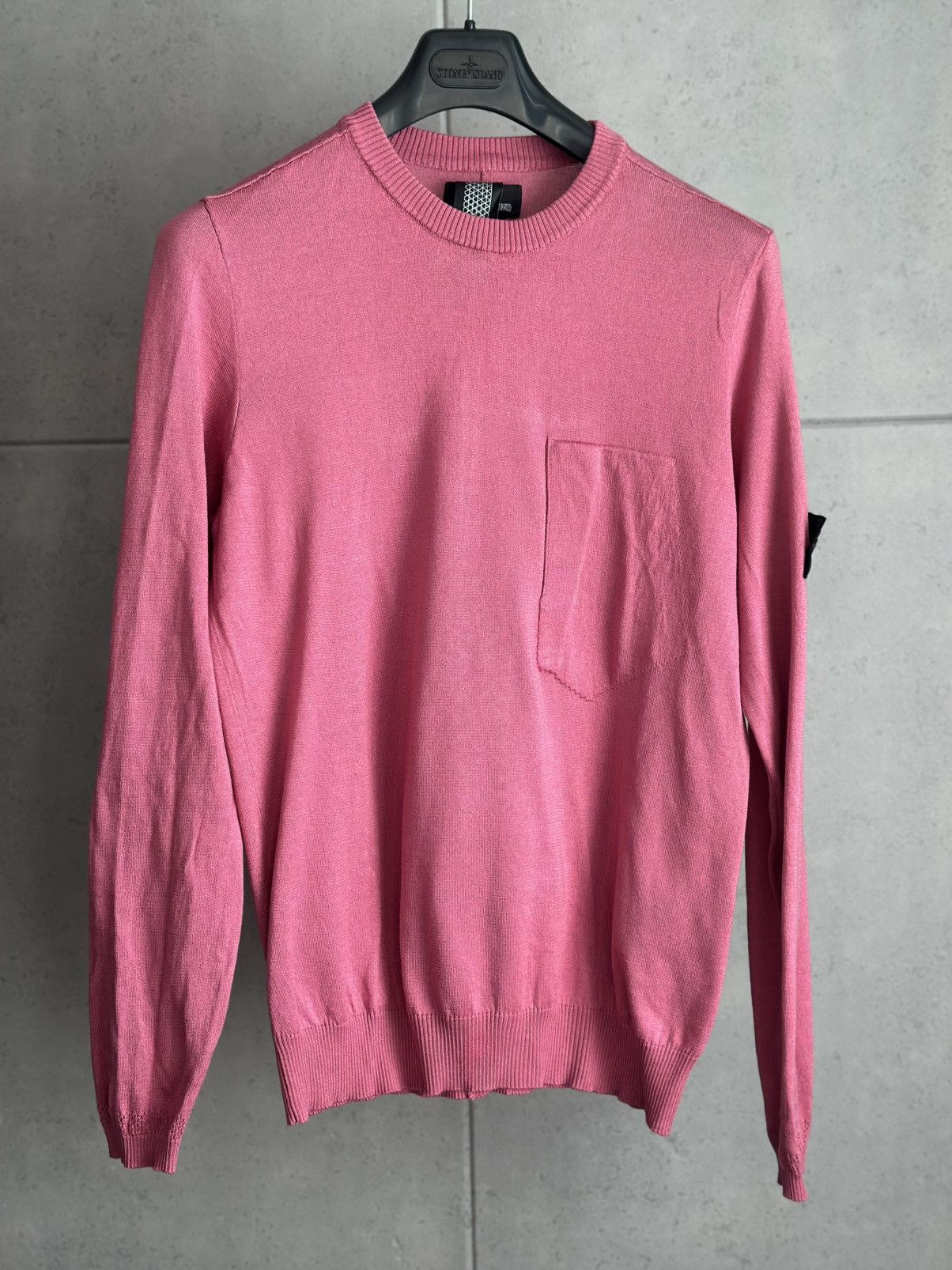 Stone Island Shadow Project Knit Crewneck Sweater Coral L