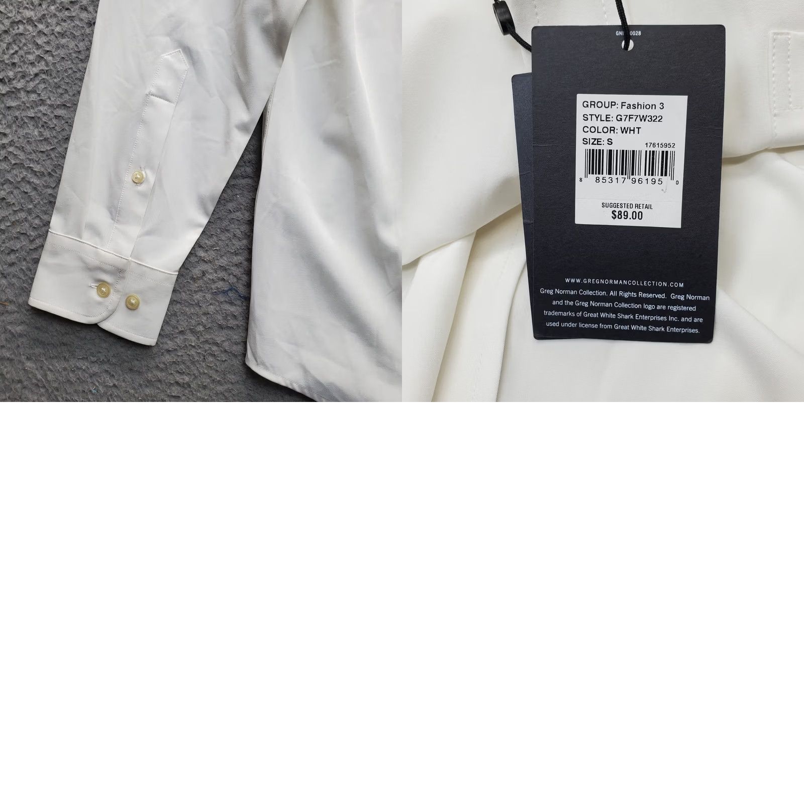 Vintage Greg Norman Golf Shirt Mens White Performance Stretch Moisture Wicking G7F7W322 Size S Size US S / EU 44-46 / 1 - 9 Thumbnail
