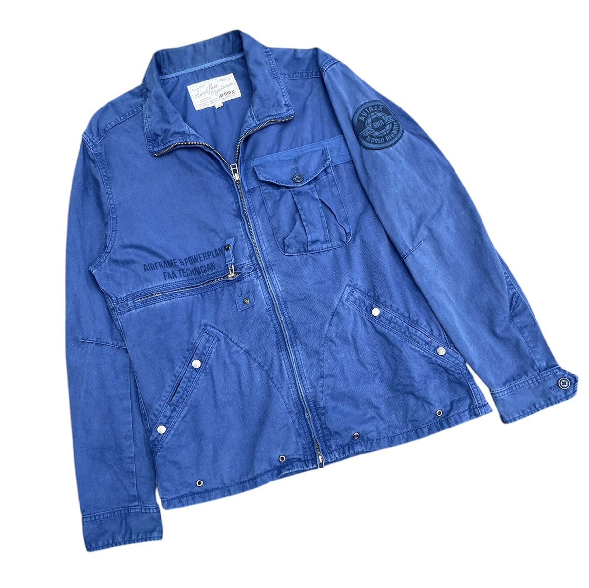 Avirex 🔥Accept Binding Offer🔥 Vintage AVIREX WORLD AIRWAYS Jacket Size US L / EU 52-54 / 3 - 2 Thumbnail