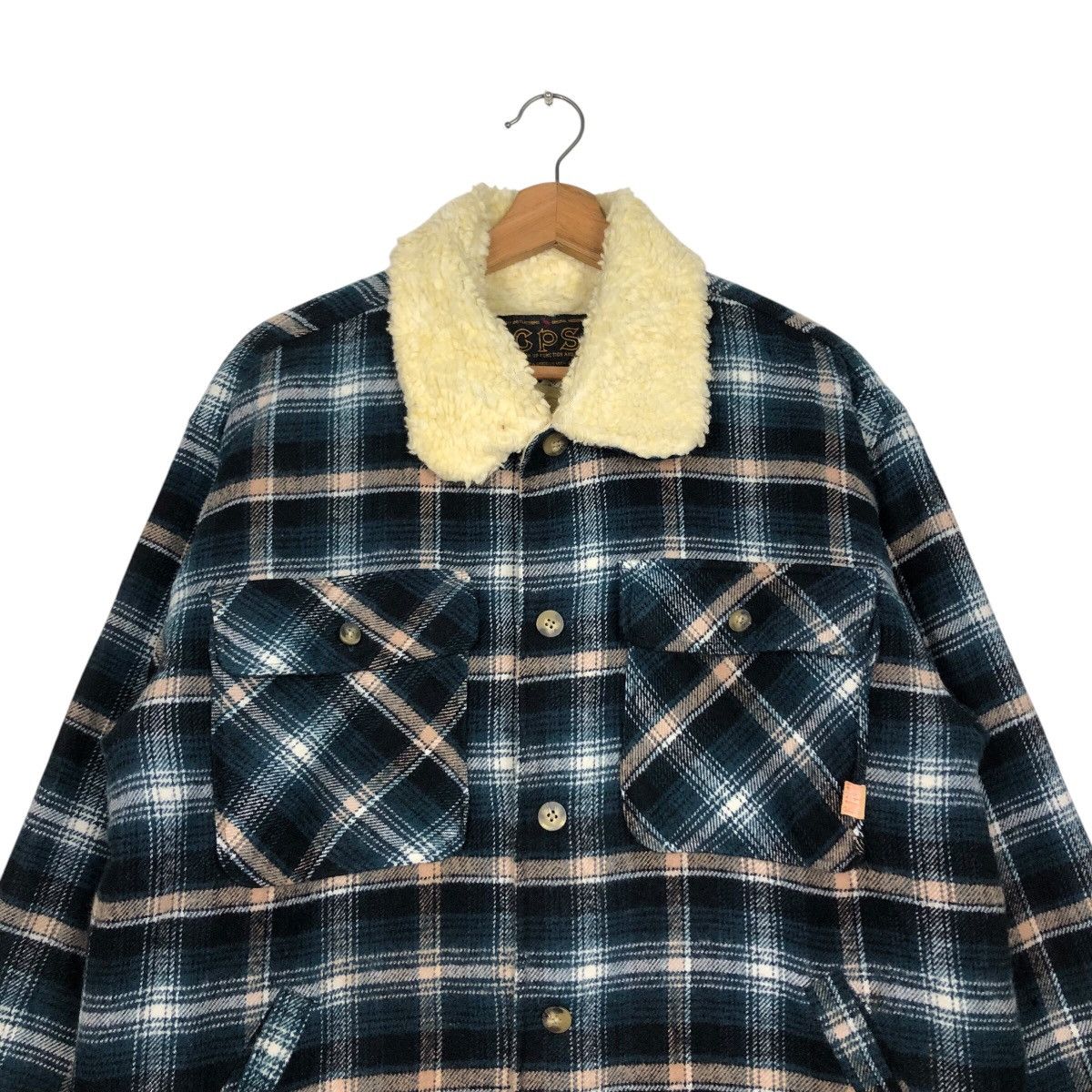 Flannel 📌Vintage Flannel Jacket Cps Tartan Design Blanket Sherpa Size US L / EU 52-54 / 3 - 4 Thumbnail