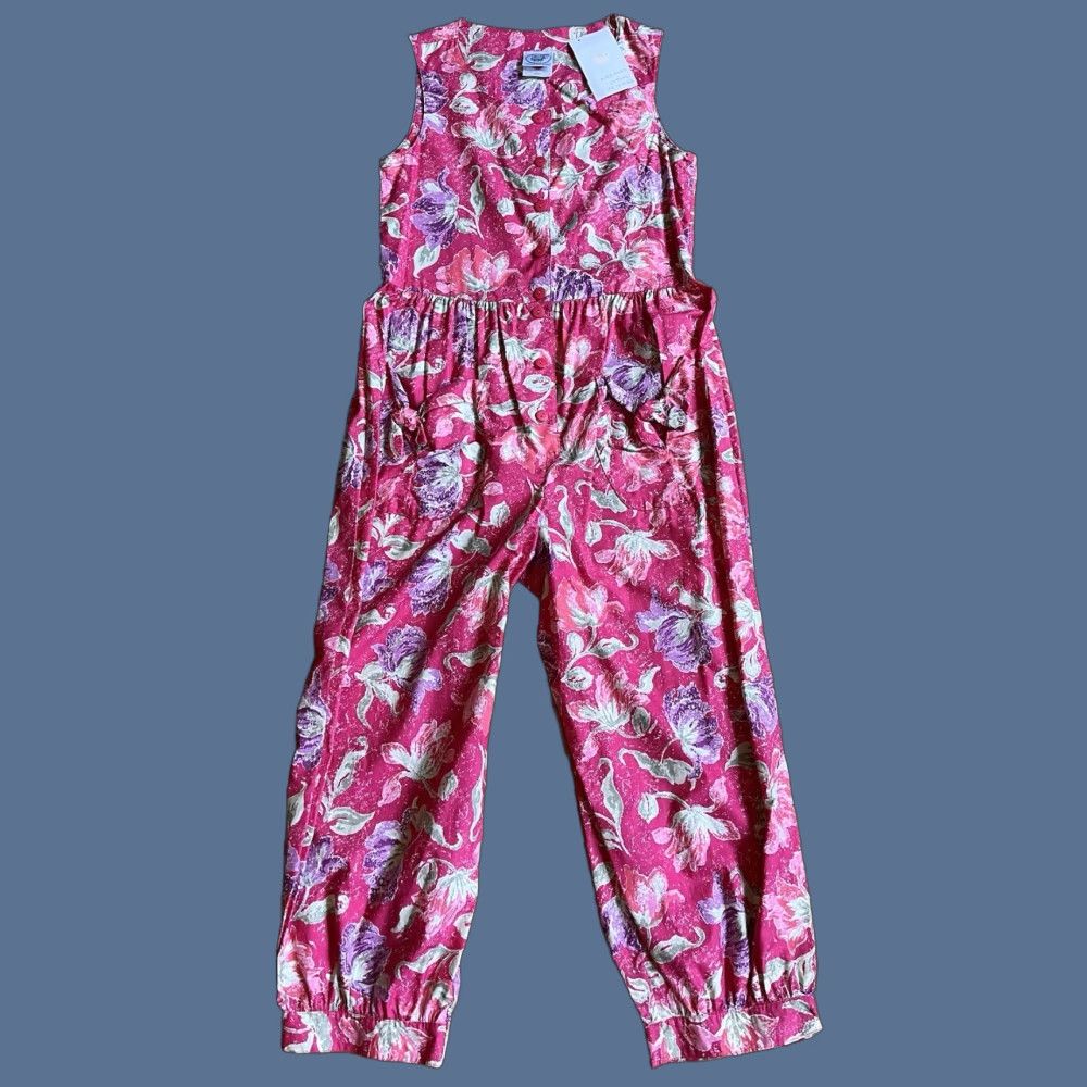 Laura Ashley VINTAGE Laura Ashley Floral Romper Jumpsuit Women's Small Pink 90s Size 28" / US 6 / IT 42 - 1 Thumbnail