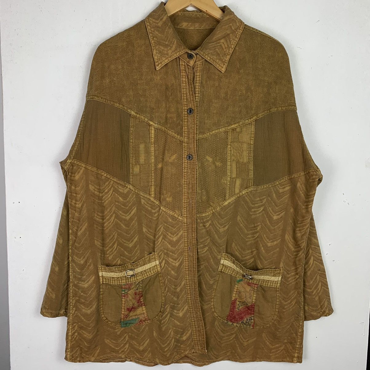 Japanese Brand × Vintage Vintage Japanese Brand RARE Button Up Shirt Size US XXL / EU 58 / 5 - 1 Thumbnail