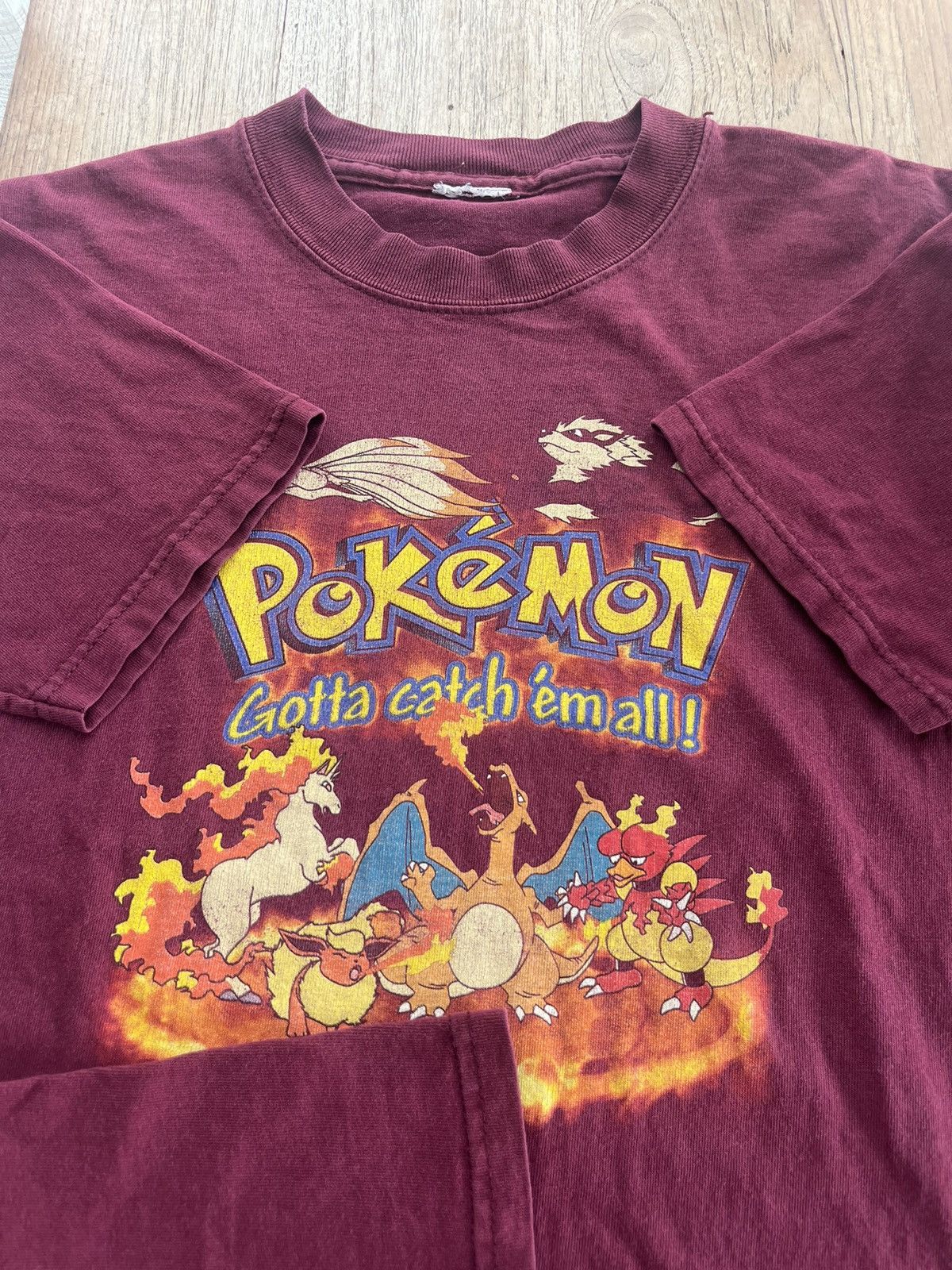 Nintendo × Pokemon × Vintage Vintage Pokemon Nintendo ( Red/Fire ) 1999’s kid size Tshirt Size US M / EU 48-50 / 2 - 7 Thumbnail