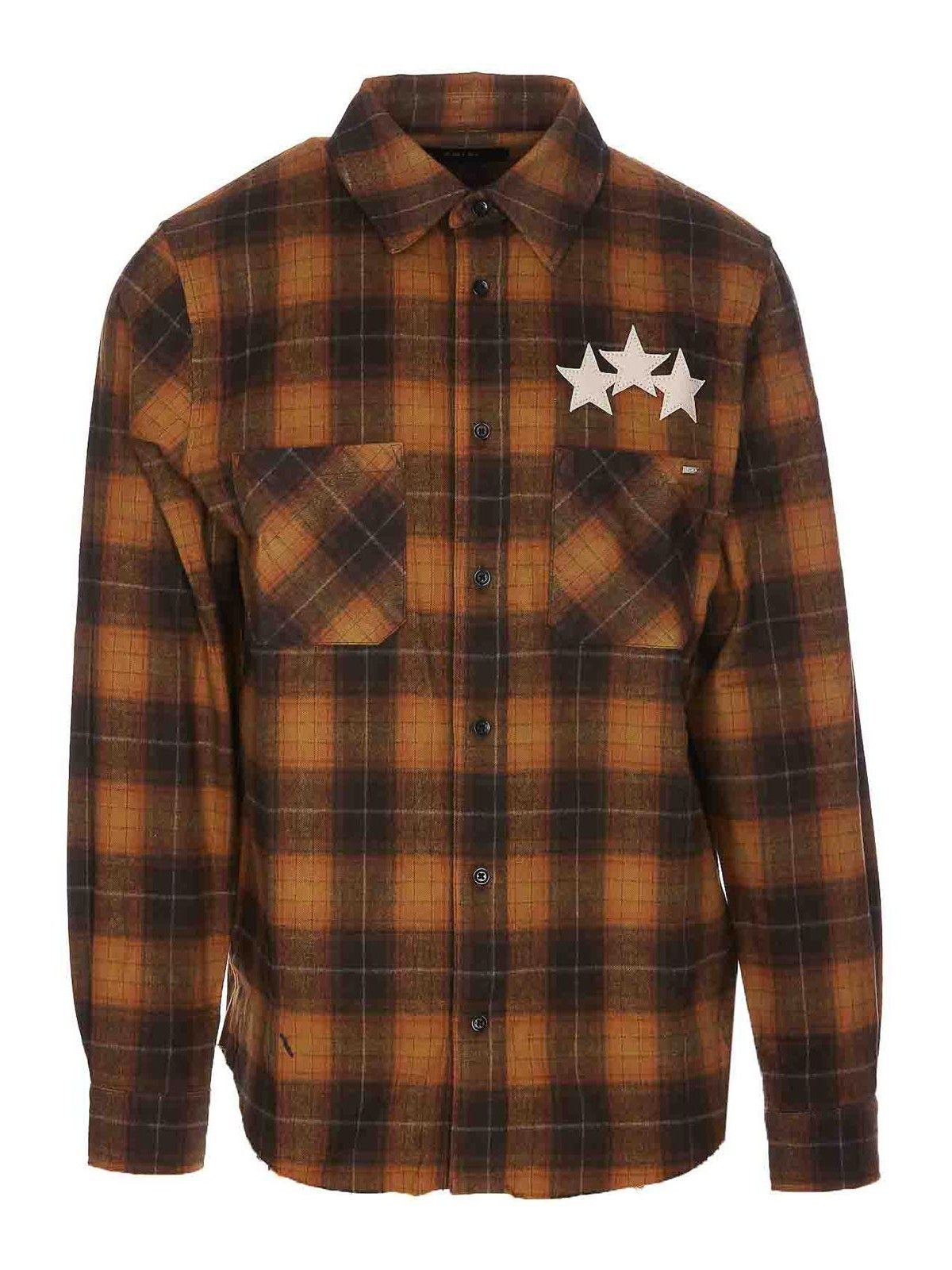 Amiri oc11z0225 Star Flannel Shirt in Multicolor Size US M / EU 48-50 / 2 - 2 Thumbnail