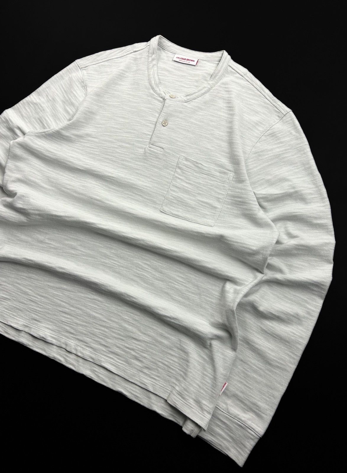 Orlebar Brown Orlebar Brown Button-Up Sweatshirt Grey XL Vintage Designer Size US XL / EU 56 / 4 - 4 Thumbnail