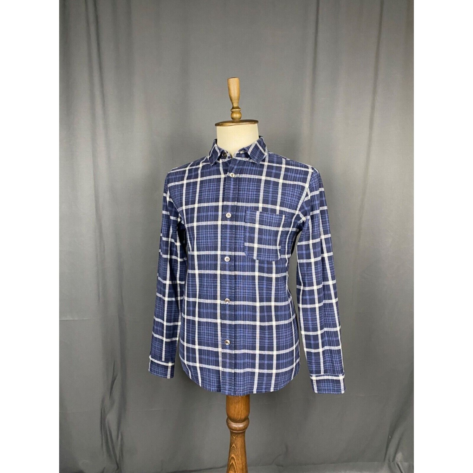 A.P.C. MINT! A.P.C. Men's Blue Checked Overshirt Jacket Size M Size US M / EU 48-50 / 2 - 3 Thumbnail