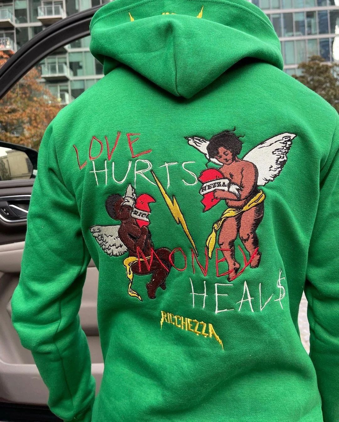 Designer Ricchezza forever love hurts money heals hoodie 3XL Size US XXL / EU 58 / 5 - 4 Thumbnail