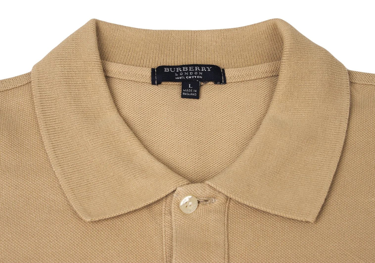 Burberry Embroidered Short Sleeve Polo Shirt in Beige L Size US L / EU 52-54 / 3 - 5 Thumbnail