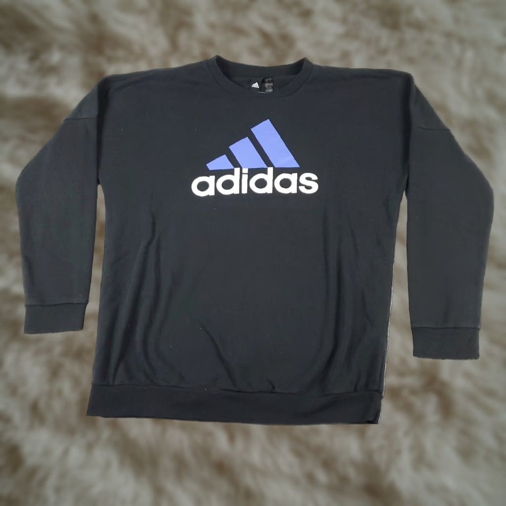 Adidas Womens Adidas Medium Extra Large XL Black Casual Pullover Sweatshirt Ladies Size M / US 6-8 / IT 42-44 - 1 Thumbnail