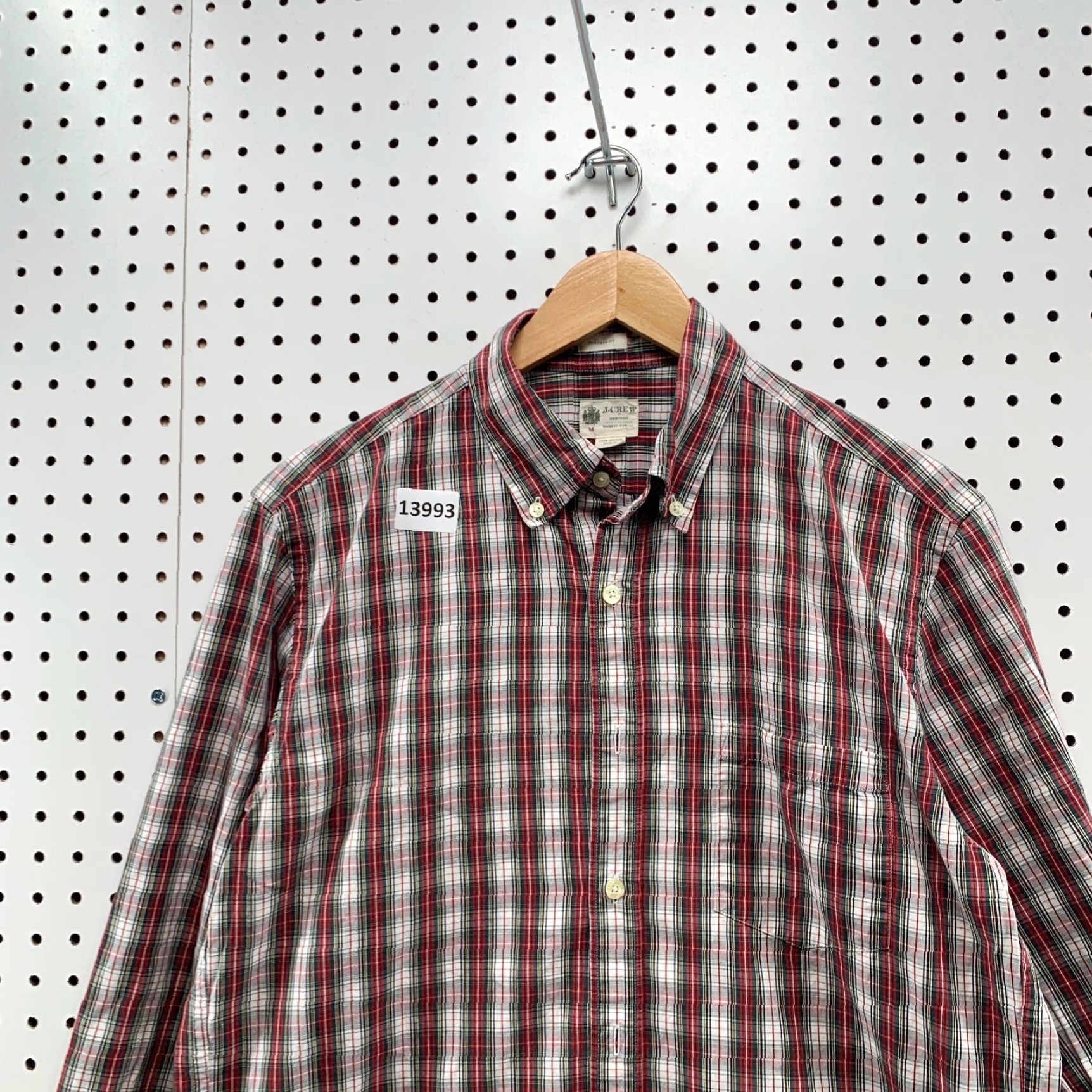 J.Crew J.Crew Button-Down Collared Shirt Red White Plaid Long Sleeve Medium 22x29.5 Shirt Mens Red Plaid 90s Dreams In Motion Size US M / EU 48-50 / 2 - 3 Thumbnail