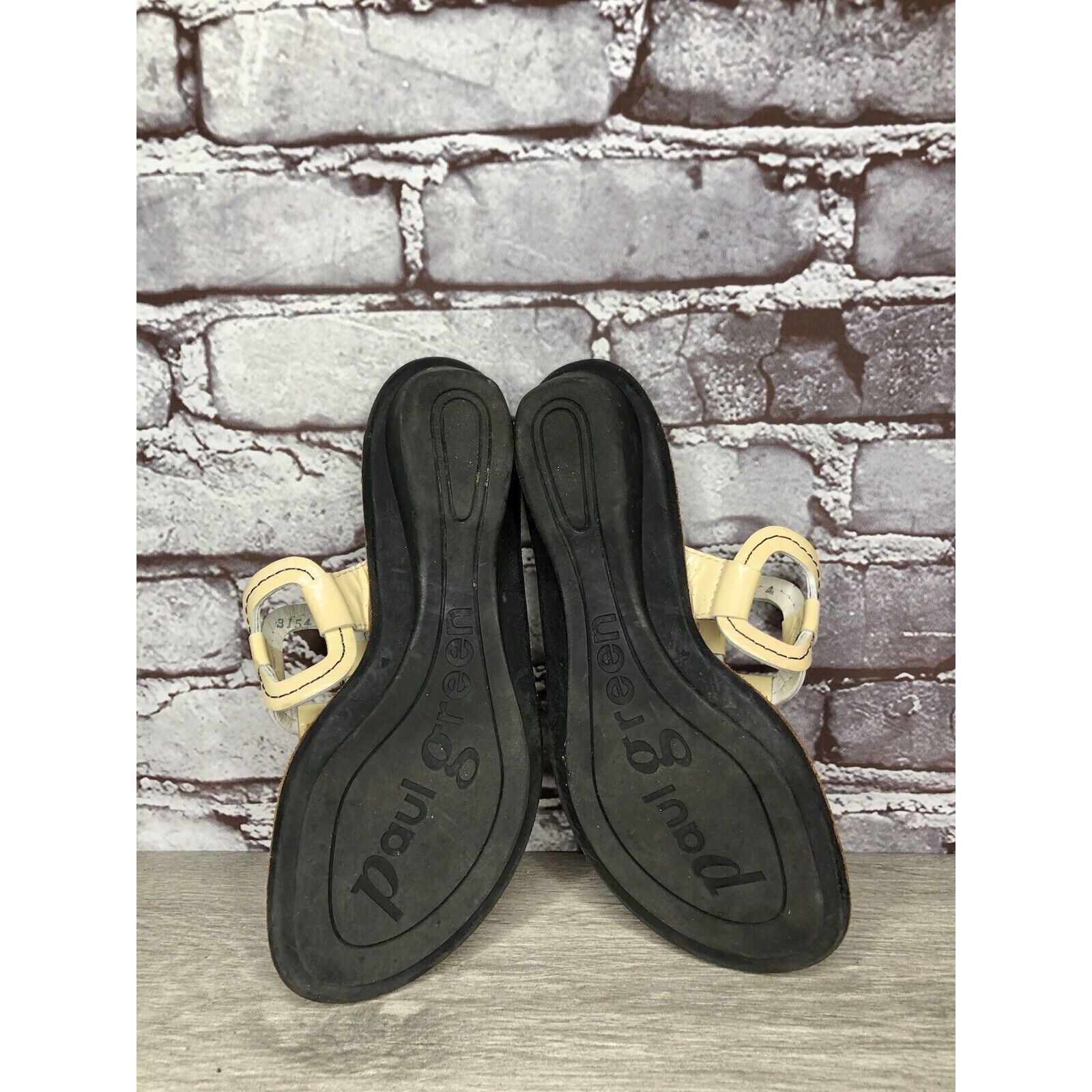 Other Paul Green Munchen Yellow Patent Leather Pump Wedge Sandals Size US 4.5 / IT 34.5 - 7 Thumbnail