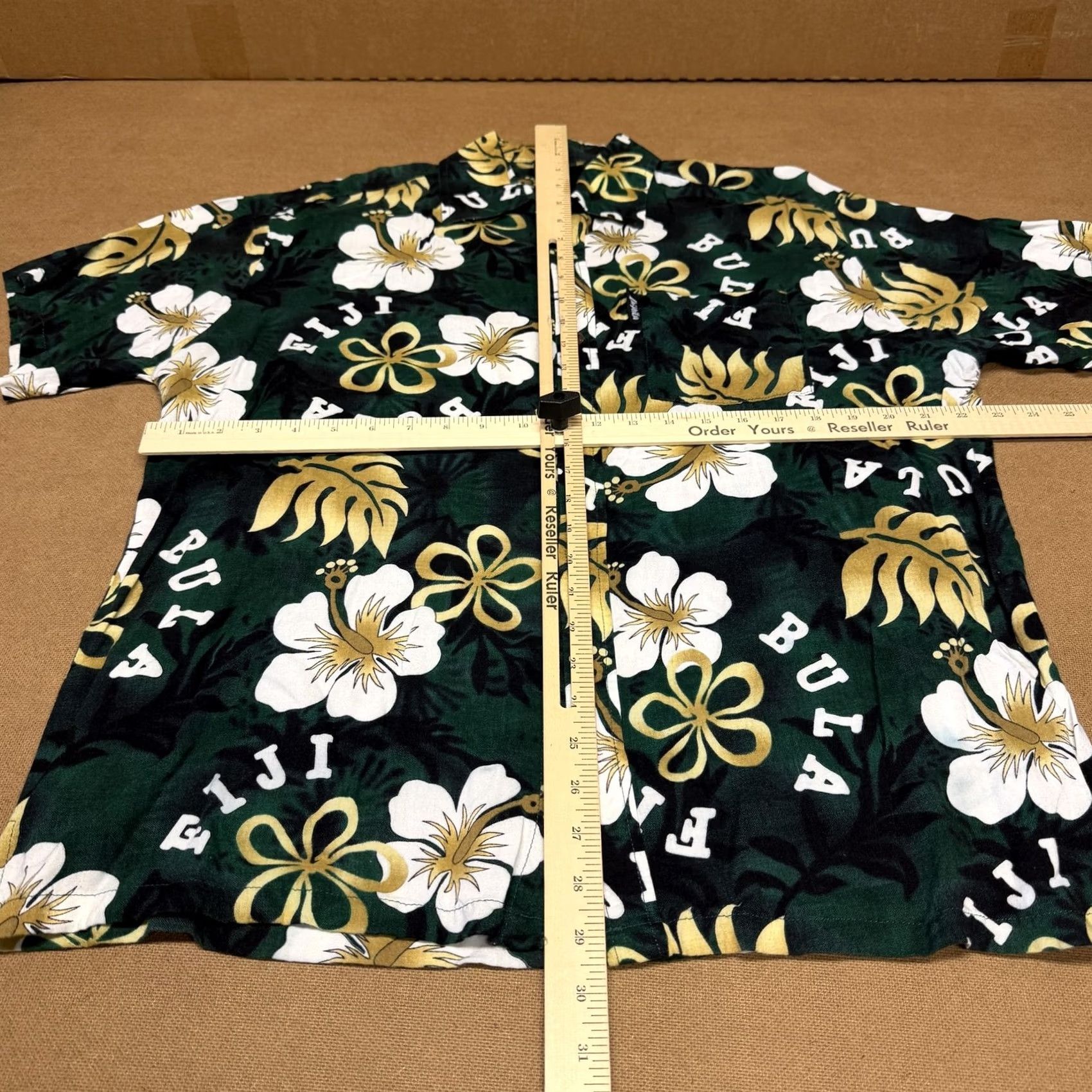 Vintage Kai-Veikau Shirt Mens XL Short Sleeve Green Floral Button-Up Hawaiian Bula Fiji Tropical Vacation Sailor? Size US XL / EU 56 / 4 - 7 Thumbnail