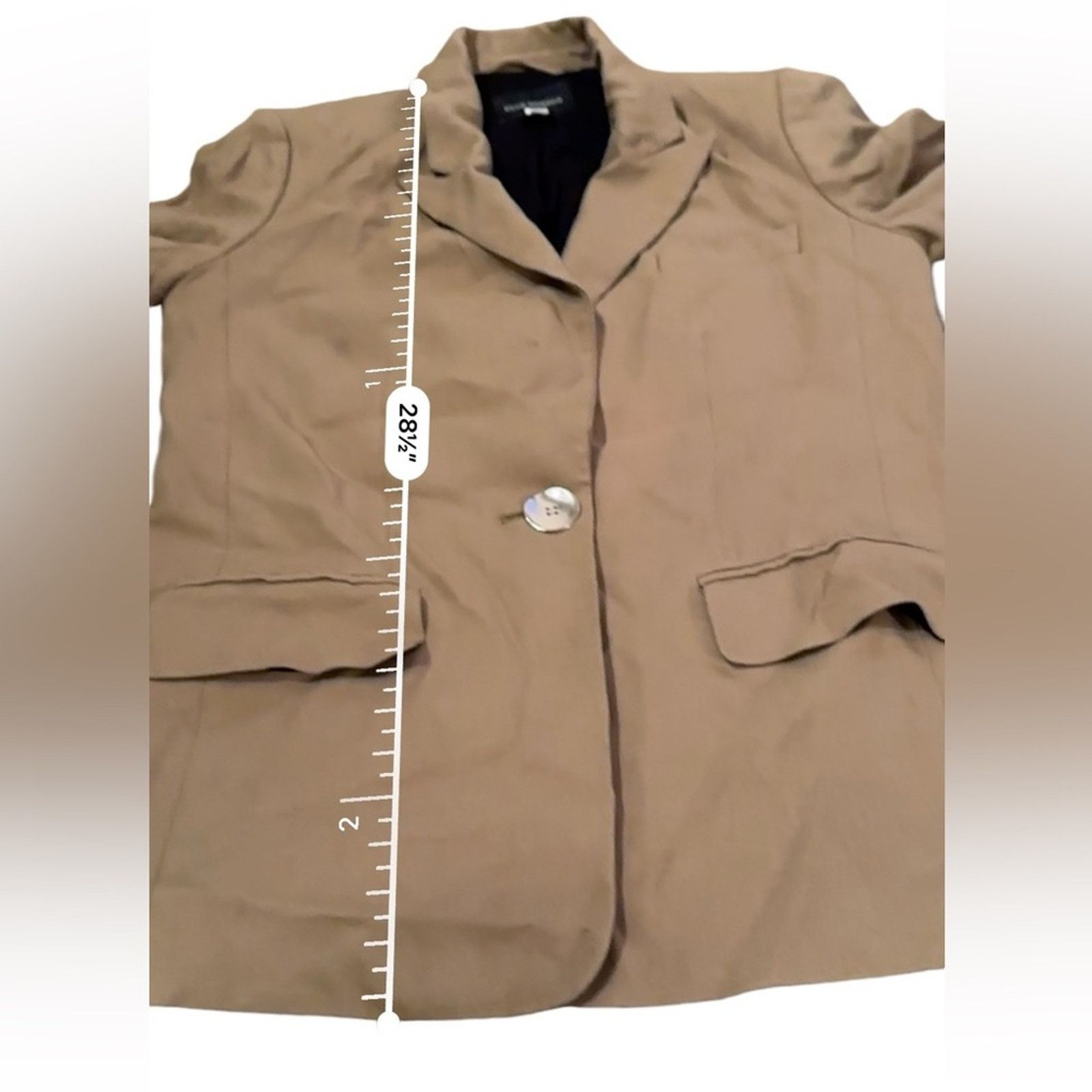 Club Monaco RTR Club Monaco Tan Long Sleeve Single Button Blazer Sz 10 Size L / US 10 / IT 46 - 10 Thumbnail