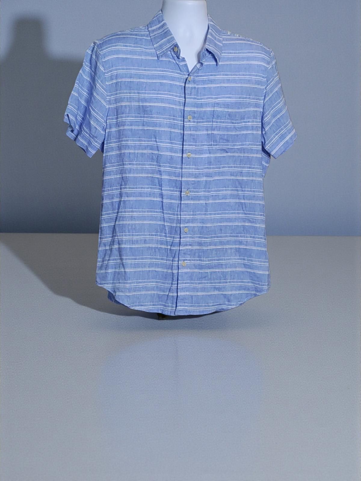 Ben Sherman Ben Sherman Medium Blue Short Sleeve Button-Up Shirt Size US M / EU 48-50 / 2 - 3 Thumbnail