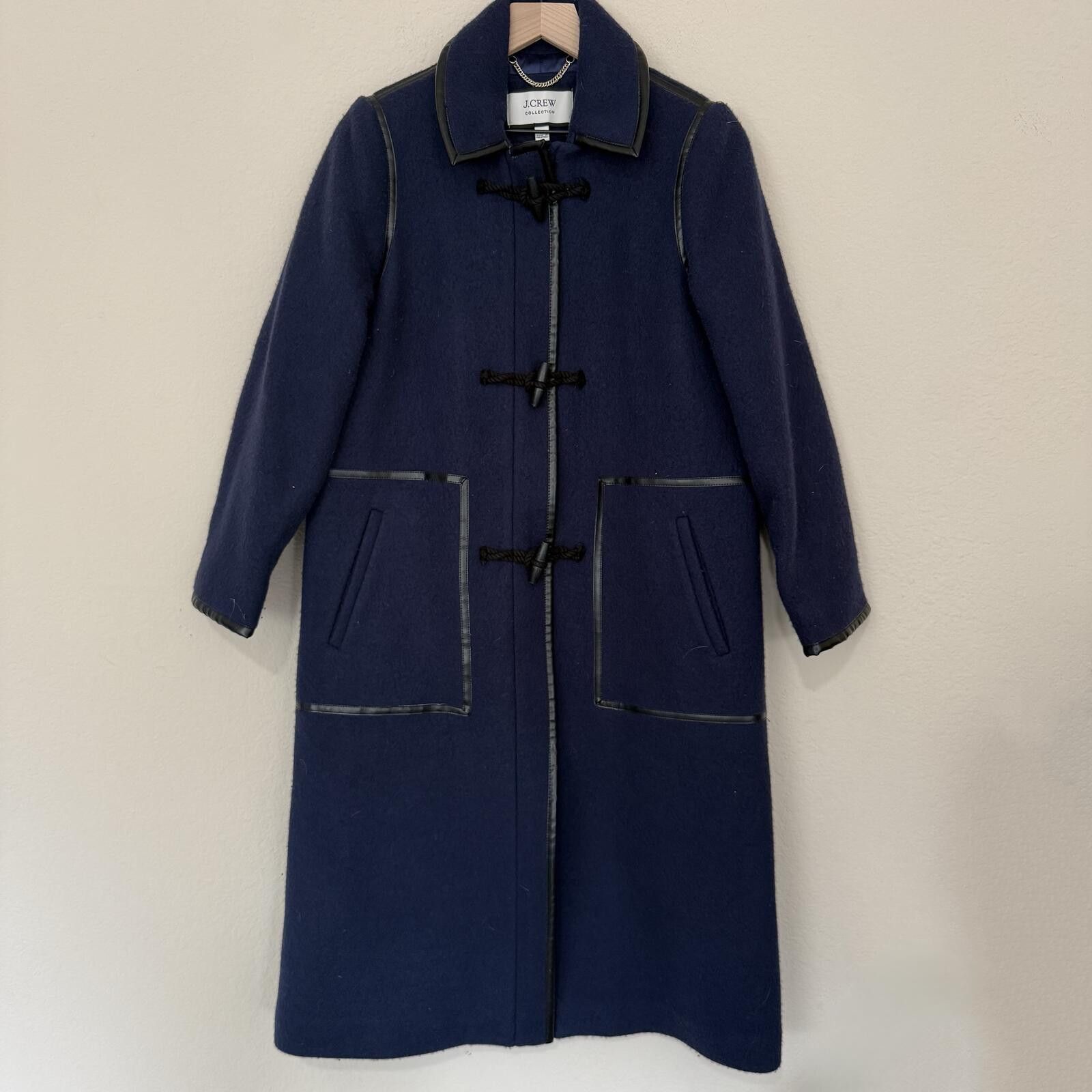 J.Crew J.Crew Coat Women's 2 Blue Collection Toggle Wool Cashmere Size XS / US 0-2 / IT 36-38 - 1 Thumbnail
