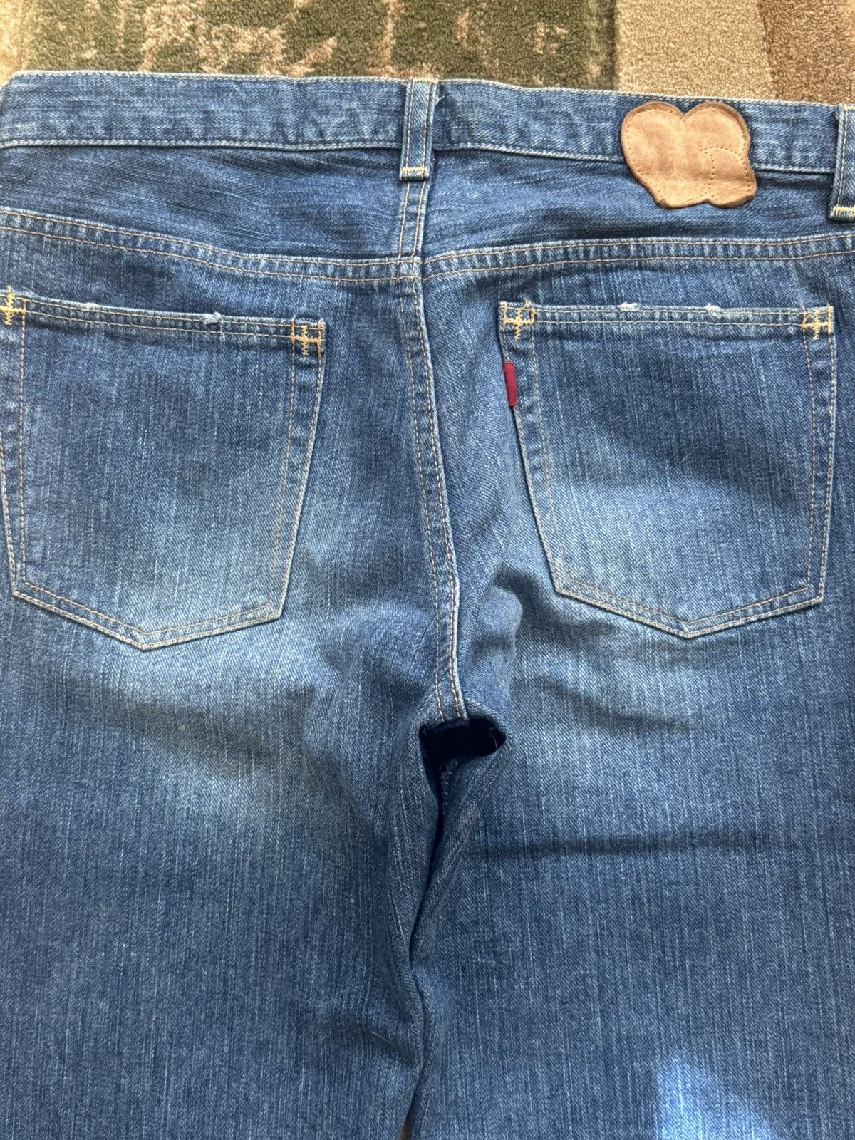 Number (N)ine Number (N)ine SS03 Kurt Cobain Velour Patchwork Jeans Size US 30 / EU 46 - 3 Thumbnail