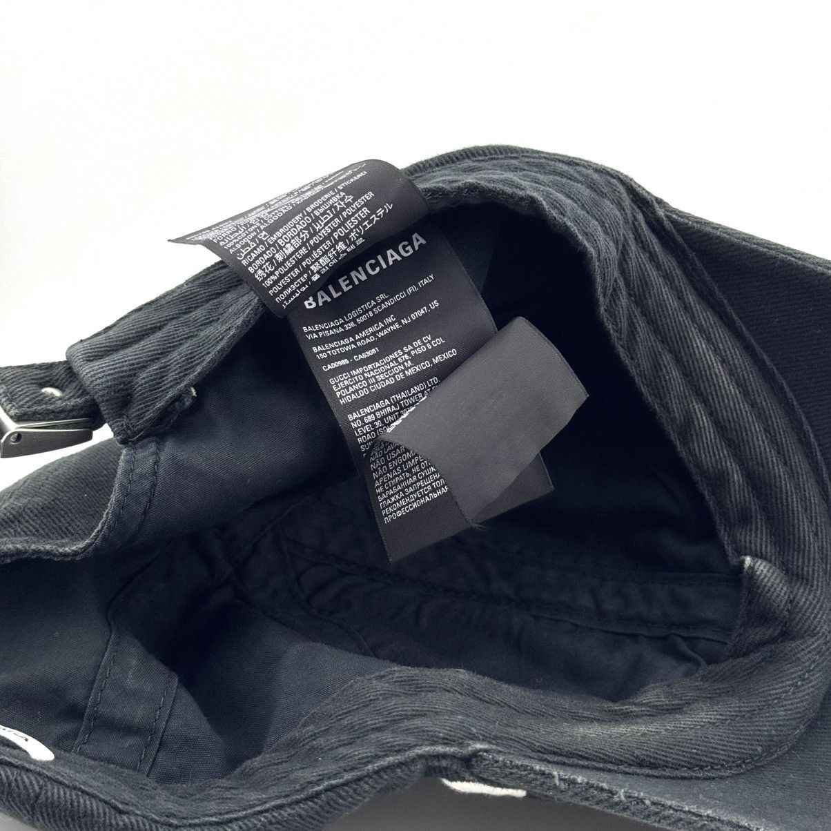 Balenciaga SS23 Balenciaga Diagonal Logo Embroidered Distressed Hat Size ONE SIZE - 8 Thumbnail