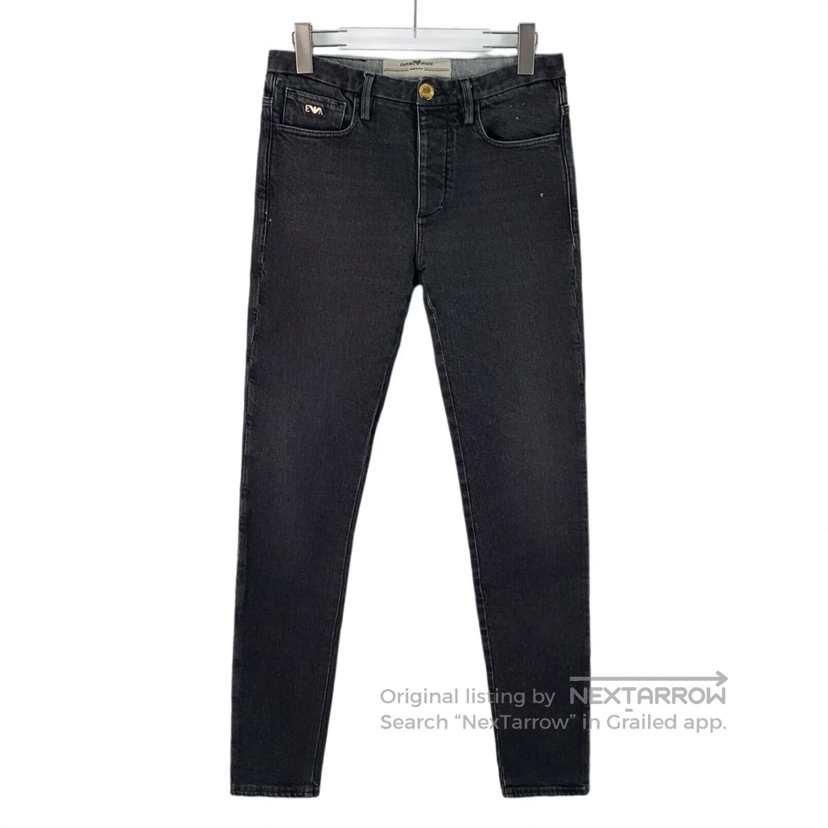 Armani Armani Black Pocket Logo Mark Casual Denim Pants| Size US 29 - 1 Thumbnail