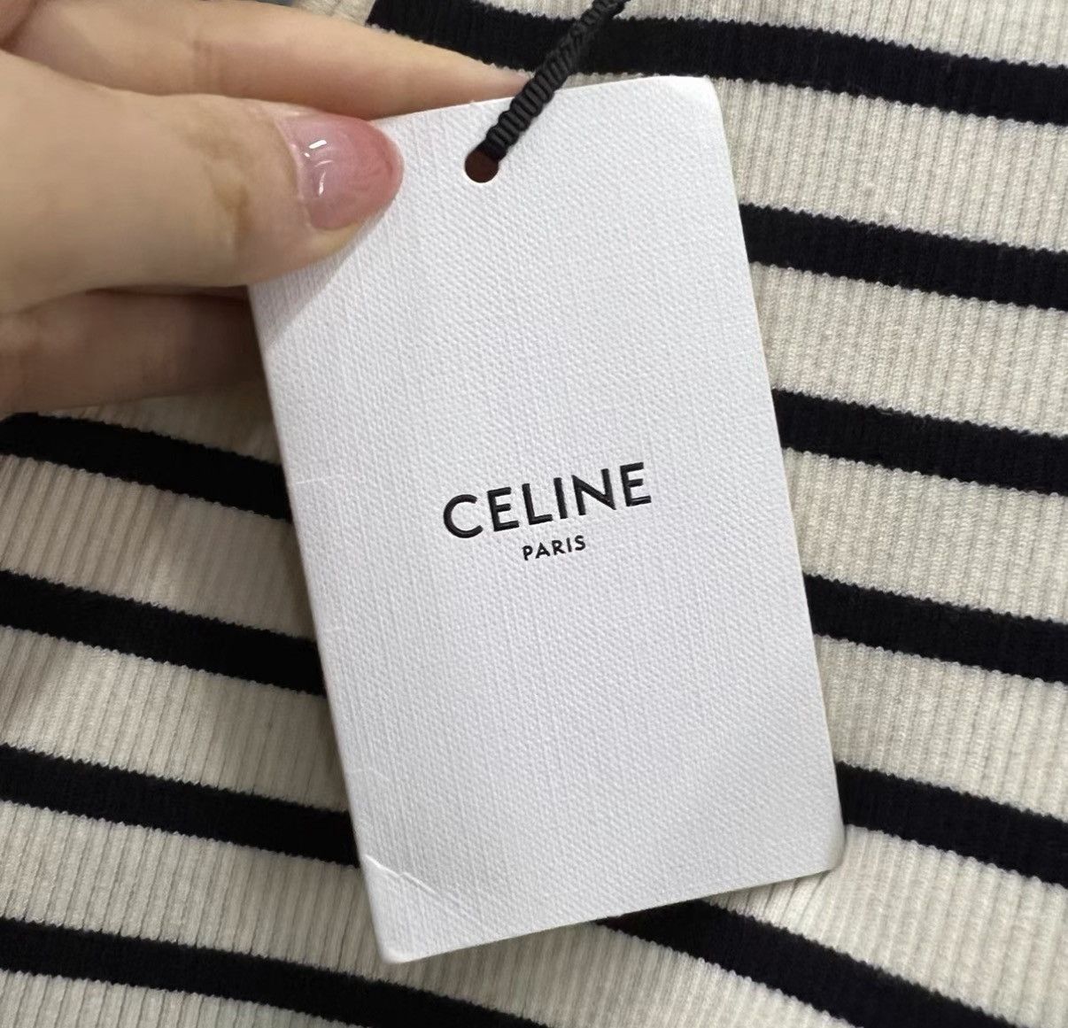 Celine Celine Striped Logo Tank Top J41 Size US L / EU 52-54 / 3 - 4 Thumbnail