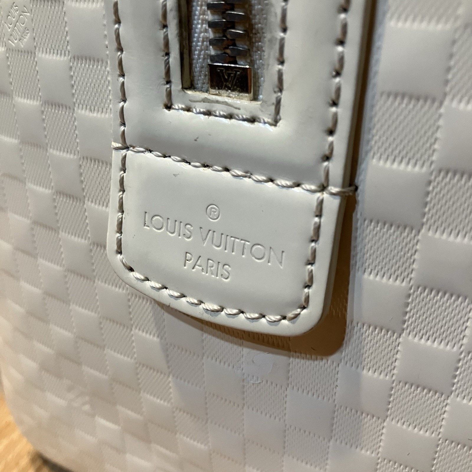 Louis Vuitton Louis Vuitton Damier Facet Speedy Cube White Cream Hand Bag Size ONE SIZE - 9 Thumbnail