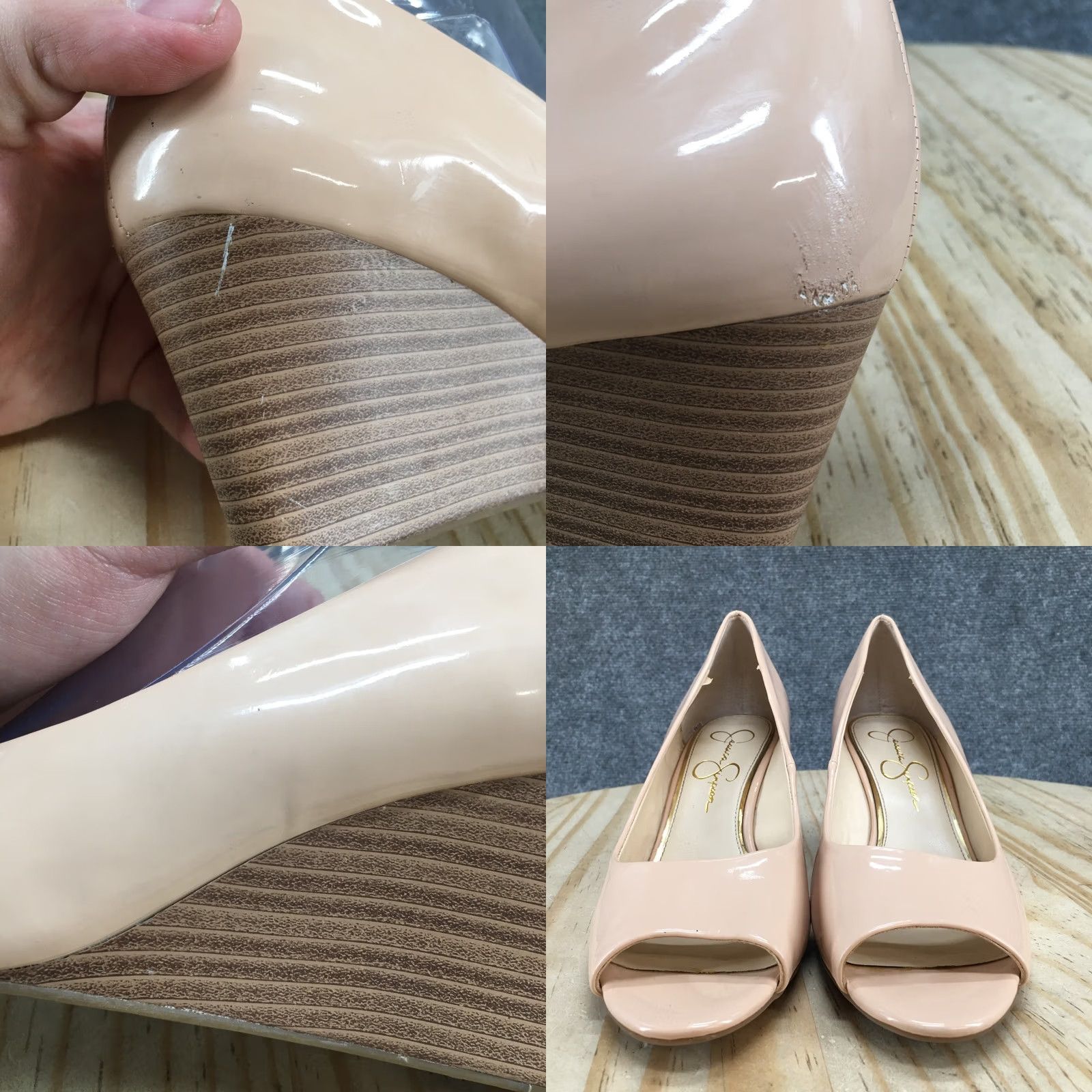 Jessica Simpson Jessica Simpson Heels Womens 8.5 Pump Tan Slip On Peep Toe Casual Comfort Wedge Pump Size US 9 / IT 39 - 8 Thumbnail