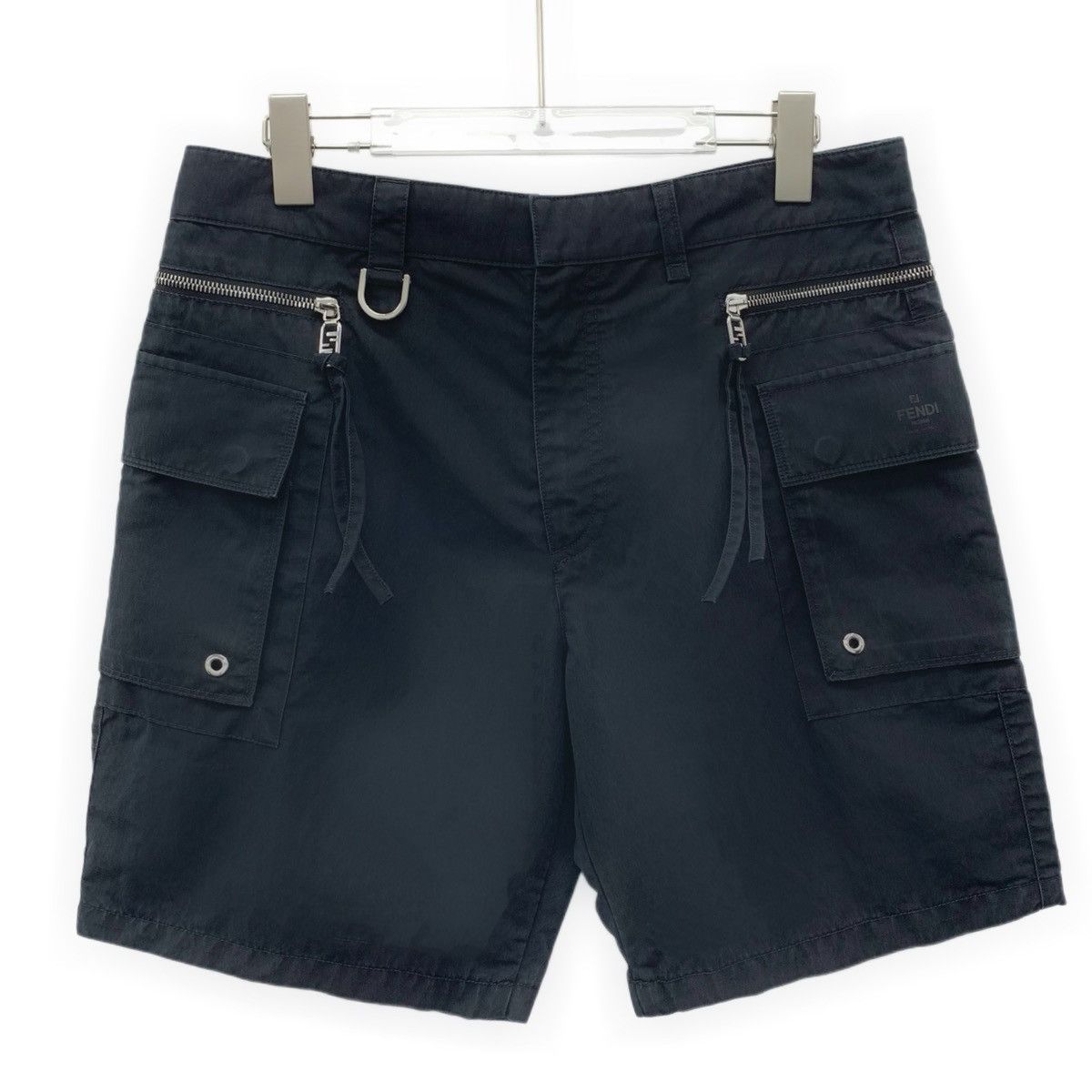 Fendi Fendi 22FW Black Cotton Cargo Shorts K26WX Size US 34 / EU 50 - 1 Thumbnail