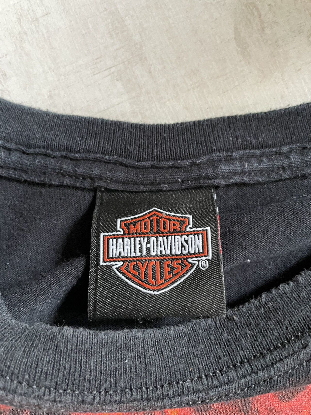 Harley Davidson × Vintage Vintage Harley Davidson Fire Logo T-Shirt England Motorcycle Size US L / EU 52-54 / 3 - 11 Thumbnail