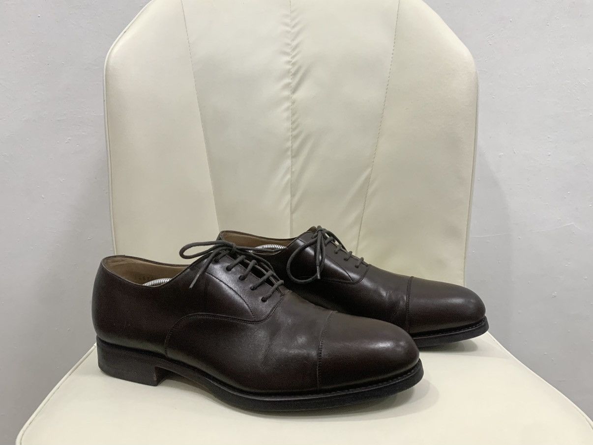 CARMINA SHOEMAKER OXFORD CAPTOE IN DARK BROWN LACE-UP SHOES