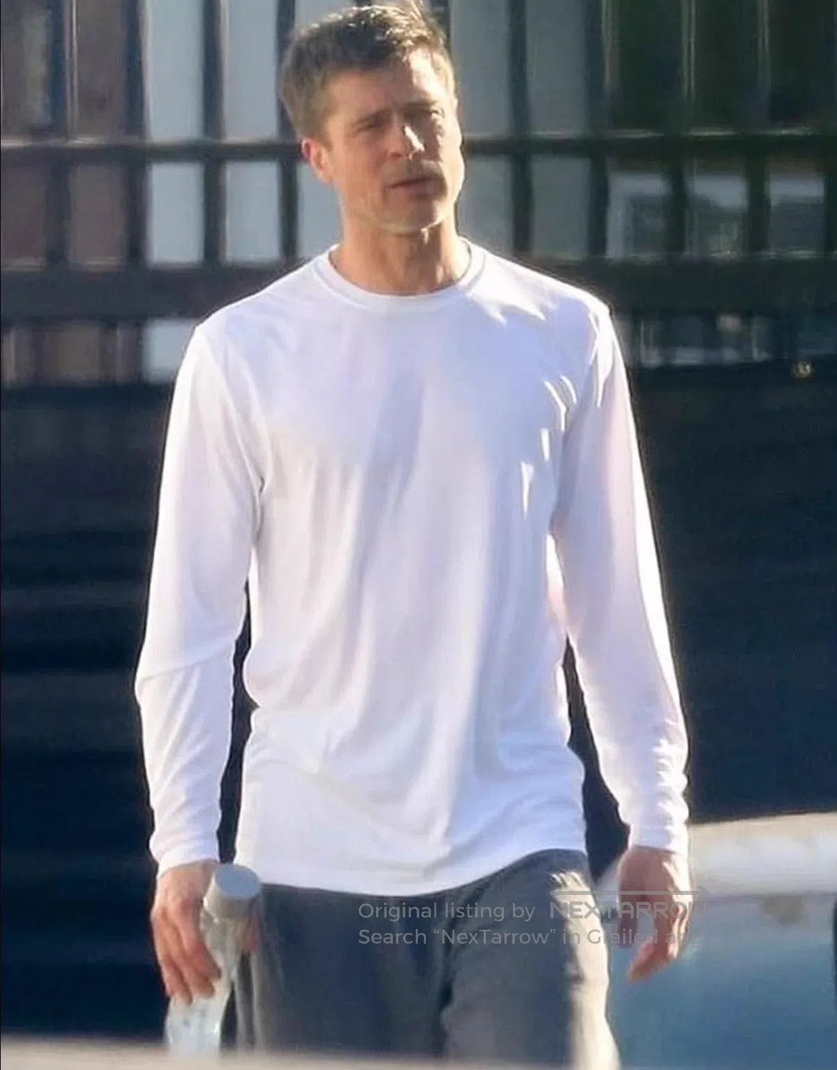 Helmut Lang Gray Long-Sleeve Crewneck Shirt. Size US M / EU 48-50 / 2 - 8 Thumbnail
