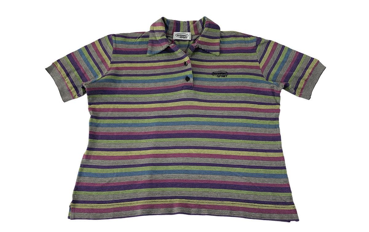 Missoni 90s Missoni Sport Italian Striped Multicolour Polo Tee Size US L / EU 52-54 / 3 - 1 Thumbnail