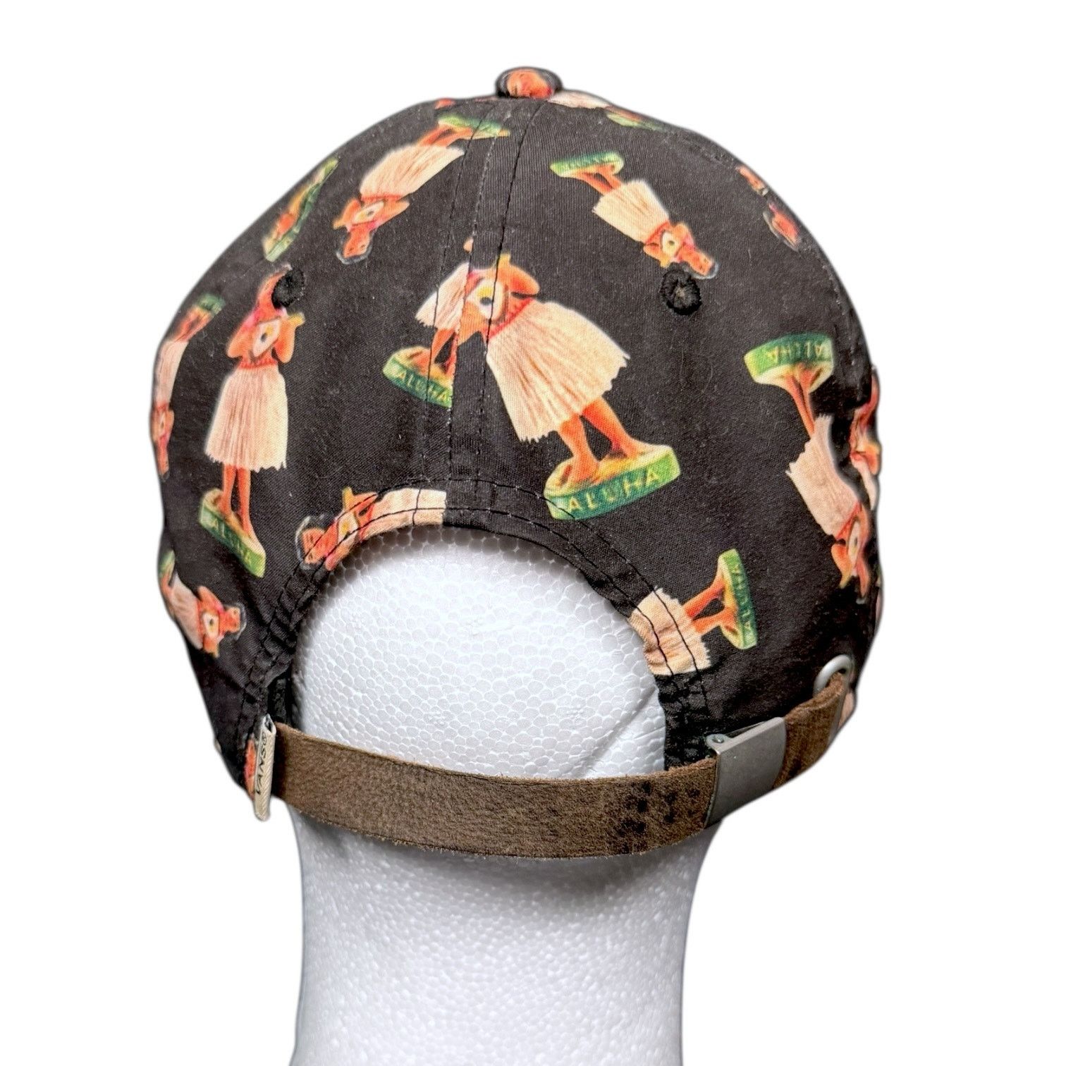 Vans Vans 5 Panel Hawaiian Hula Girl Print Black Hat Strap Cap OS Size ONE SIZE - 4 Thumbnail