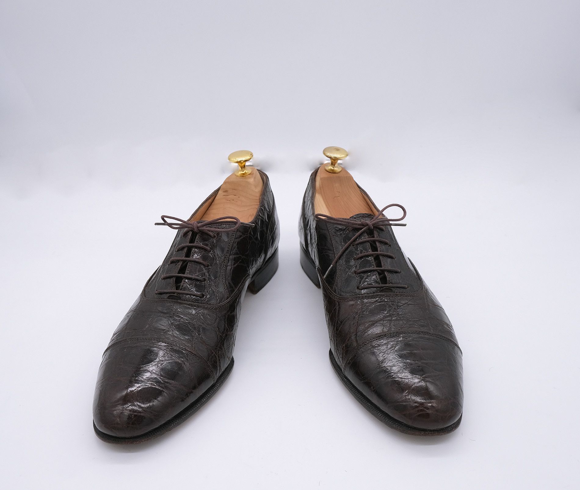 Salvatore Ferragamo Salvatore Ferragamo, brown shoes, size 8, crocodile leather Size US 8 / EU 41 - 2 Thumbnail
