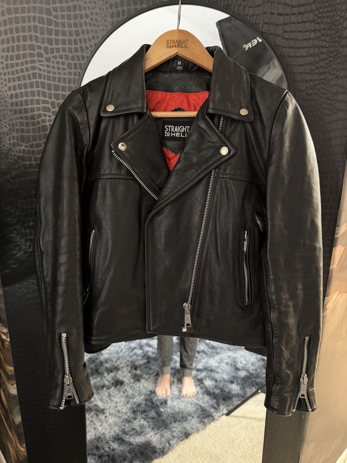 Straight To Hell Womens Leather Jacket - Bristol - Straight to Hell Apparel Size M / US 6-8 / IT 42-44 - 1 Thumbnail