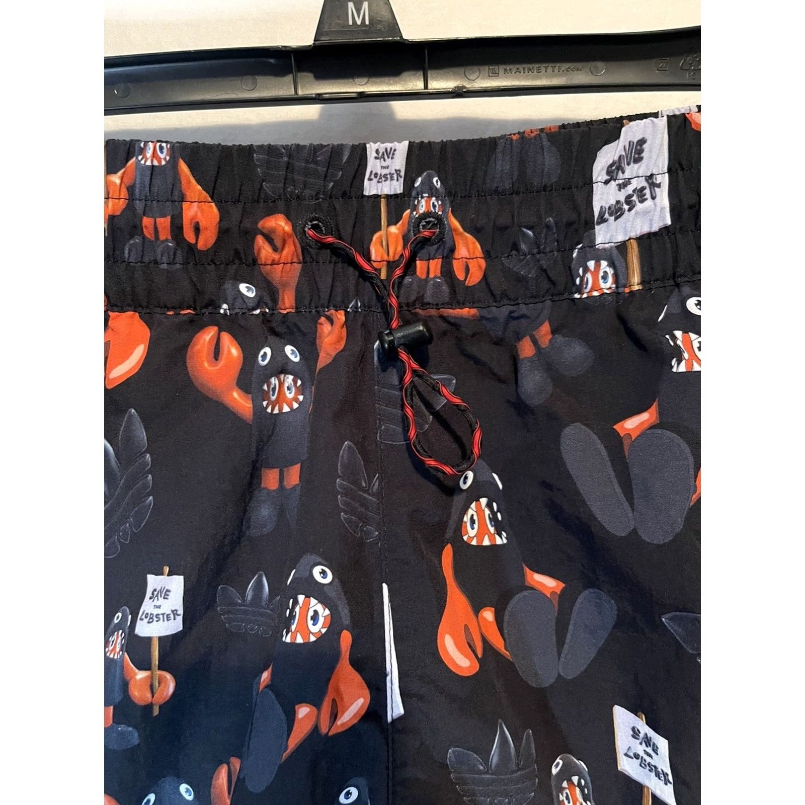 Adidas Adidas Shorts Mens XS Philip Colbert PRIMEGREEN Save The Lobster HA4697 Black Athletic Shorts Mens XS Size US 27 - 4 Thumbnail