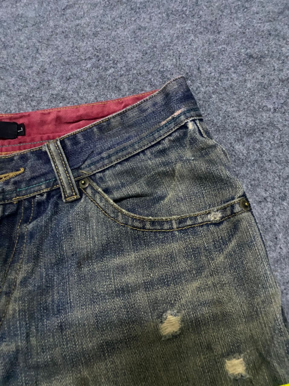 If Six Was Nine 💥Best Offer💥Vintage Midas Punk Distressed Denim Size 31" - 13 Thumbnail