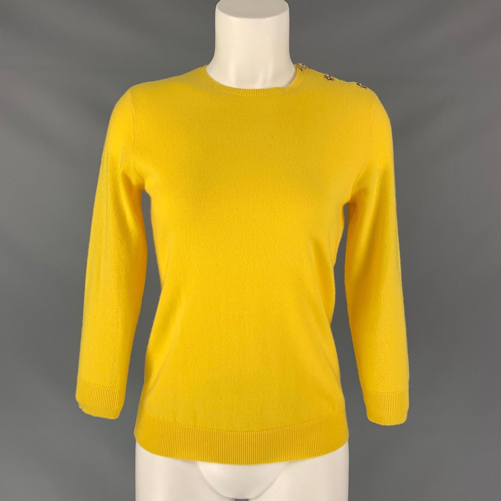 Ralph Lauren RALPH LAUREN Cashmere Knitted Size M Yellow Pullover Size M / US 6-8 / IT 42-44 - 1 Thumbnail