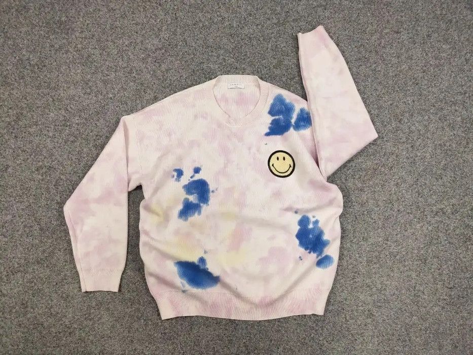 Sandro Sandro x Smiley Tie Dye Multicolor stretch Sweater Smiley Size L / US 10 / IT 46 - 7 Thumbnail