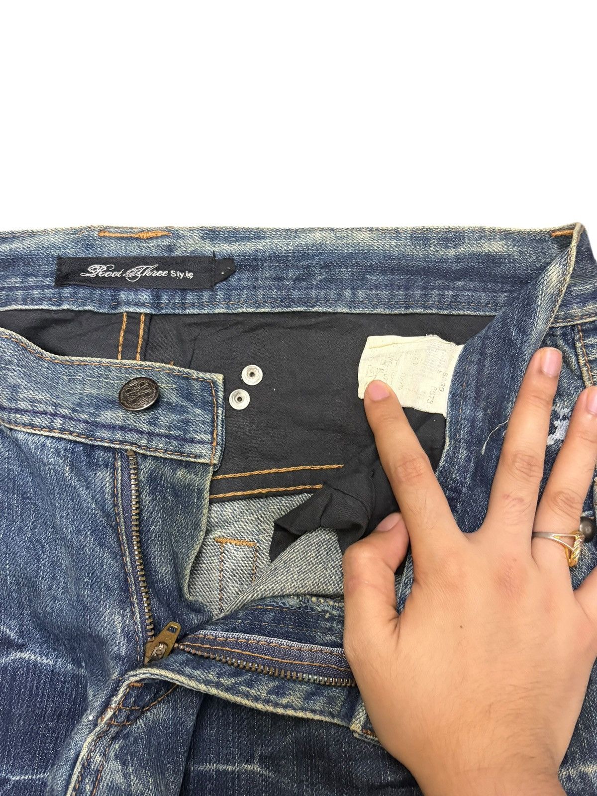 Hysteric Glamour Vintage Japanese Brand Bleach Distress Flare Jeans Size 31" - 4 Thumbnail
