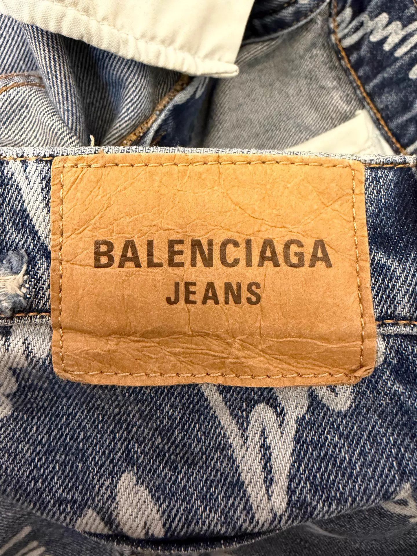 Balenciaga BALENCIAGA SS22 All Over Logo Blue Straight Jeans Men's S Size US 30 / EU 46 - 4 Thumbnail