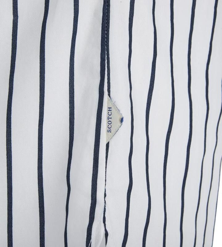 Scotch & Soda Scotch&Soda Long Fit button Shirt Striped White M / XL Size US M / EU 48-50 / 2 - 4 Thumbnail